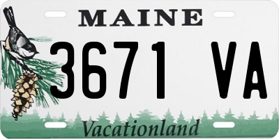 ME license plate 3671VA