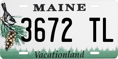 ME license plate 3672TL