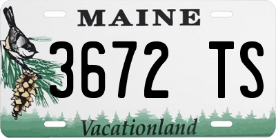ME license plate 3672TS