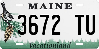 ME license plate 3672TU