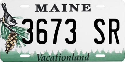 ME license plate 3673SR
