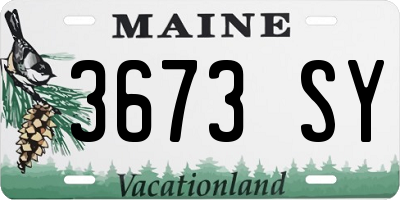 ME license plate 3673SY