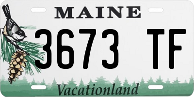 ME license plate 3673TF
