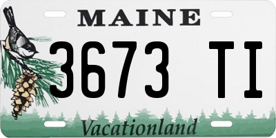 ME license plate 3673TI
