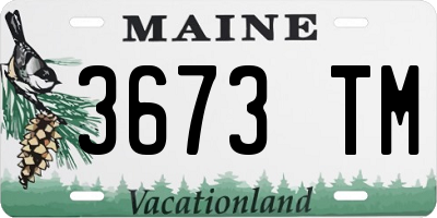 ME license plate 3673TM