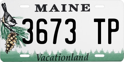ME license plate 3673TP