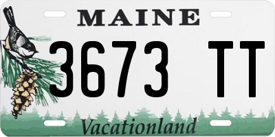 ME license plate 3673TT