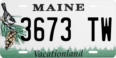 ME license plate 3673TW