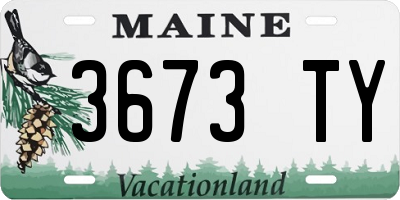 ME license plate 3673TY
