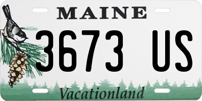 ME license plate 3673US