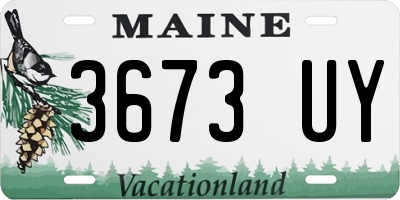 ME license plate 3673UY