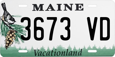ME license plate 3673VD