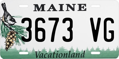 ME license plate 3673VG