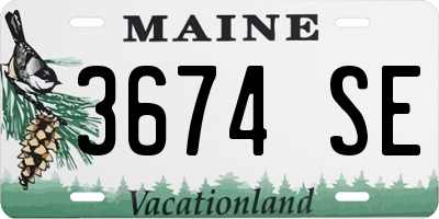 ME license plate 3674SE