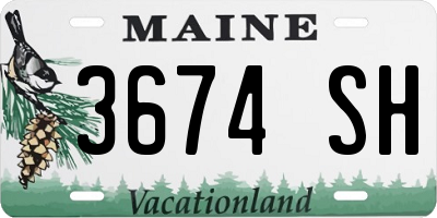 ME license plate 3674SH