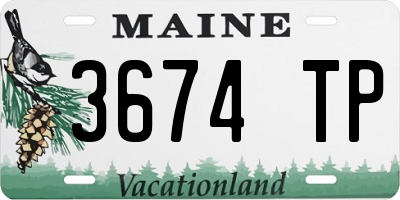ME license plate 3674TP