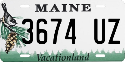 ME license plate 3674UZ