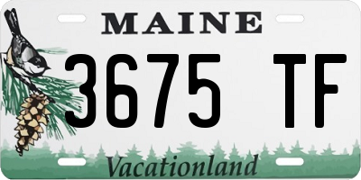ME license plate 3675TF