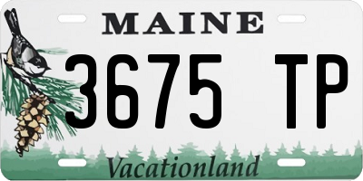 ME license plate 3675TP