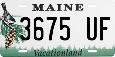 ME license plate 3675UF