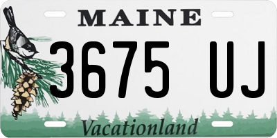ME license plate 3675UJ
