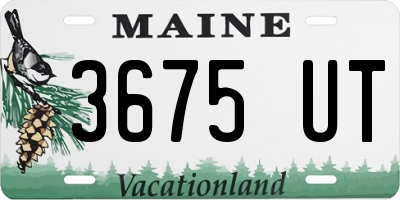 ME license plate 3675UT