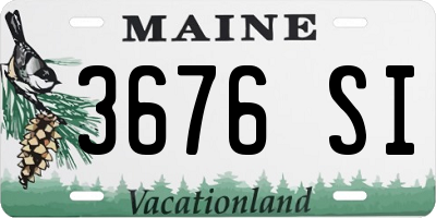 ME license plate 3676SI