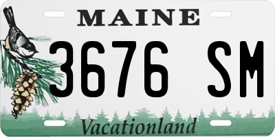 ME license plate 3676SM