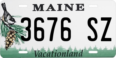 ME license plate 3676SZ
