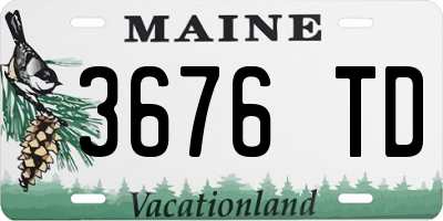 ME license plate 3676TD