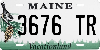 ME license plate 3676TR