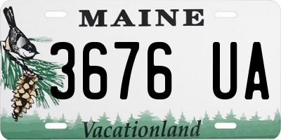 ME license plate 3676UA
