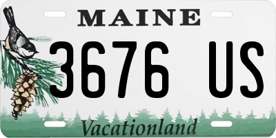 ME license plate 3676US