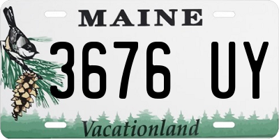 ME license plate 3676UY