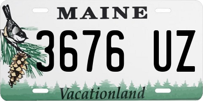 ME license plate 3676UZ