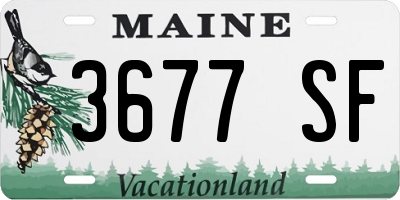 ME license plate 3677SF