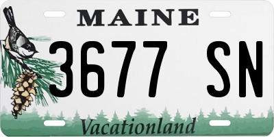 ME license plate 3677SN
