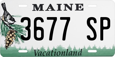 ME license plate 3677SP