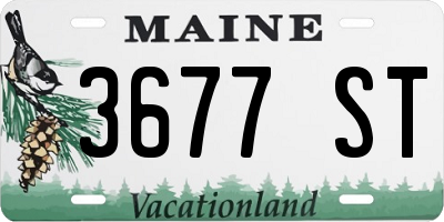 ME license plate 3677ST