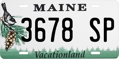 ME license plate 3678SP