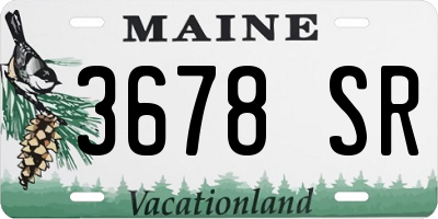 ME license plate 3678SR