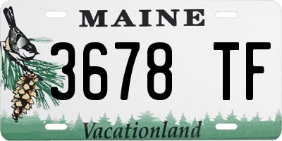 ME license plate 3678TF
