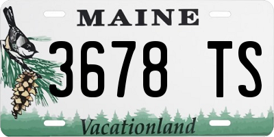 ME license plate 3678TS
