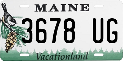 ME license plate 3678UG