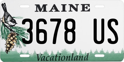 ME license plate 3678US