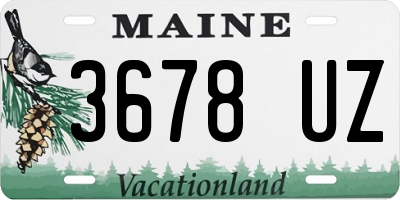 ME license plate 3678UZ