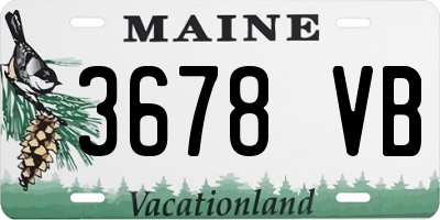 ME license plate 3678VB