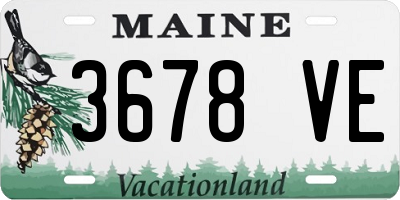 ME license plate 3678VE