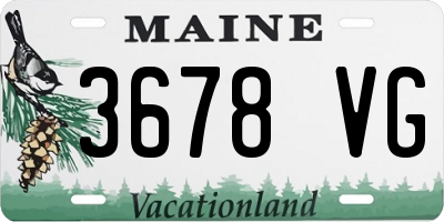 ME license plate 3678VG
