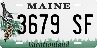 ME license plate 3679SF